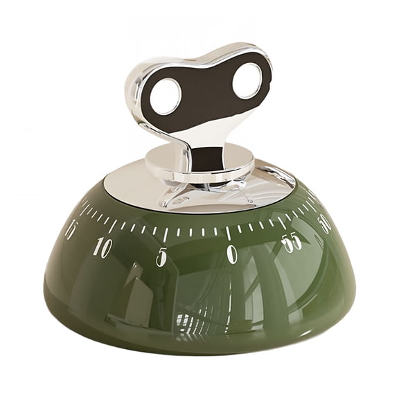 GJX Kitchen Timer with Magnetic Attachment, Elegant Vintage 60-Minute Countdown & Alarm, Countdown Timer for Cooking Office Tasks Study Sessions Green Magnetic Kitchen Timer