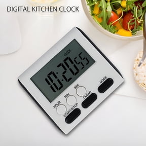 GJX Kitchen Timer Magnetic Clock with Digital LED Display 3x2.7x0.9" for Kitchen,White