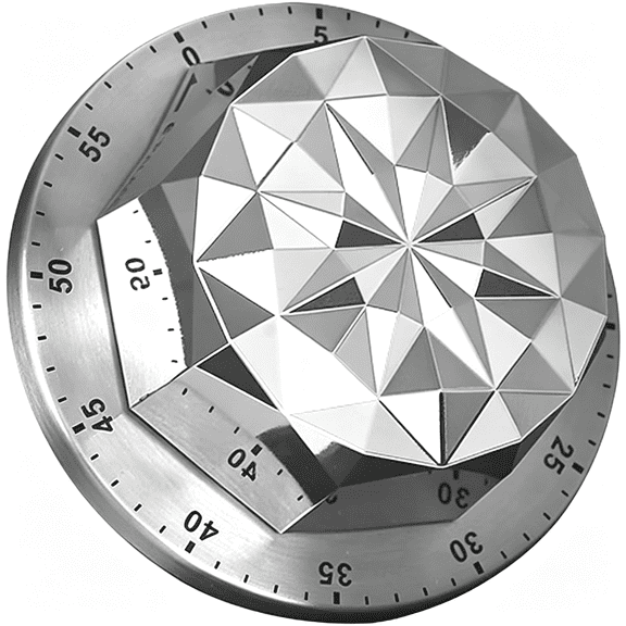 GJX Kitchen Timers for Cooking,60 Minute Wind Up Timer,Mechanical Timer,Loud Ring Alarm,Magnetic Backing,Exquisite Stainless Steel Body,For Kitchen,Hair Color Processing,Etc.
