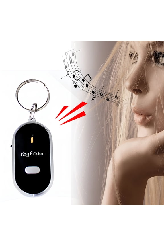 LED Anti Lost Key Finder Locator Keychain Whistle Sound Control Keyring Seeker