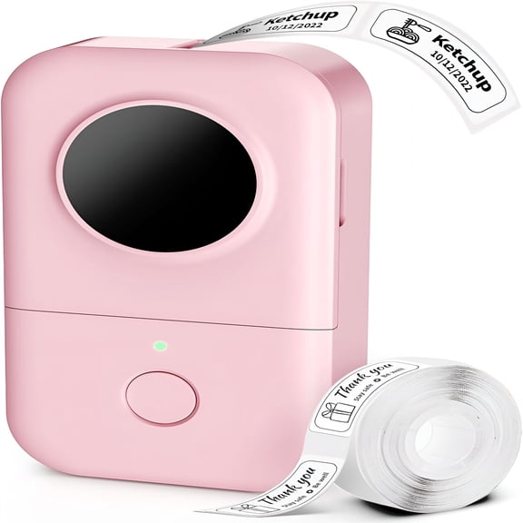GJX Label Maker Machine, Portable Handheld Mini Label Printer, Multiple Templates Smartphone Thermal Small Label Makers for Kid School Items, Classroom Teacher Supplies, Easy to Use
