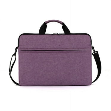 GJX Laptop Bag 15.6 Inch Waterproof Computer Bag for Men Women Shockproof Protective Travel Computer Case with Trolley Belt Purple