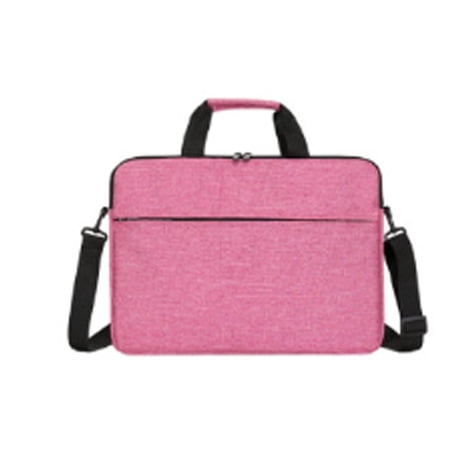 GJX 15.6" Waterproof Laptop Bag,Shockproof Travel Case with Trolley Belt,Rose Red