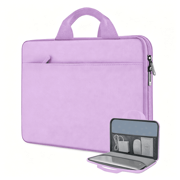 GJX Laptop Case 13.3-14 Inch Sleeve,Tsa Computer Handbag Water-Resistant&Shockproof Bag Compatible with Macbook Pro/Neo 14",Mac Air/Pro 13.3"&13"-14" Notebooks Chromebooks,Purple