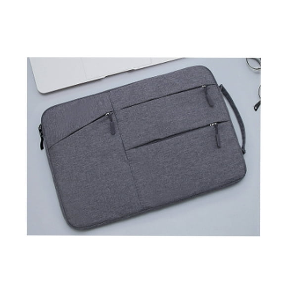 GJX Laptop Sleeve 15 Inch Waterproof Canvas Laptop Case Thickened Villi Computer Bag for MacBook Samsung iPad Chromebook HP Acer Lenovo,Dark Gray