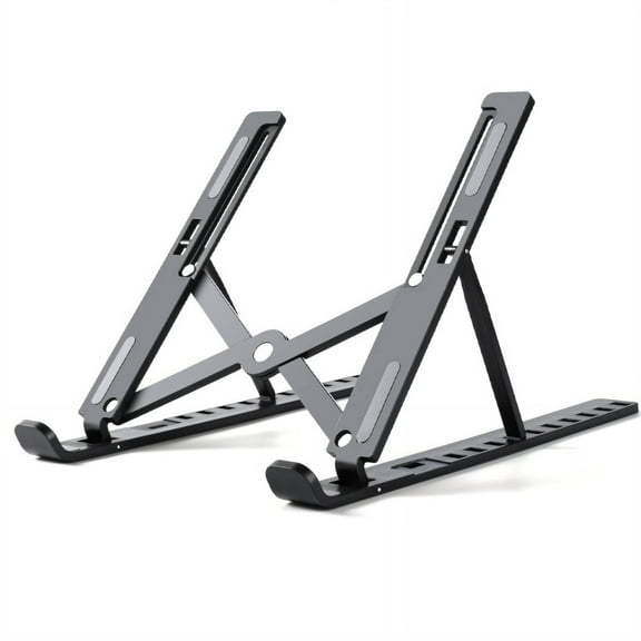 GJX Laptop Stand Portable & Foldable Design Laptop Stand for Desk Cooling Ventilation Laptop Riser,1#Black