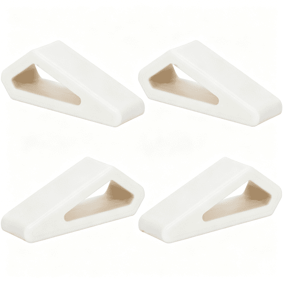 GJX Laptop Wedge,4-Pack Portable Laptop Stand Computer Notebook Holder Keyboard Stand Lifter Risers Plastic Anti-Slip Ventilated Elevated Feet for Desktop Keyboard Tablet,White