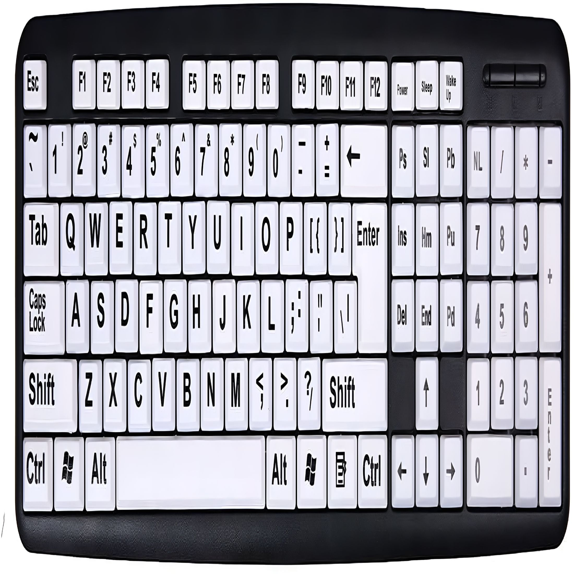 GJX Large Print Keyboard Wired Large Letter Key Keyboard USB Keyboards ...