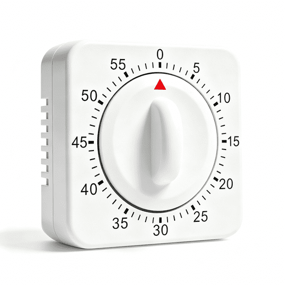 GJX Large Size 60 Minute Mechanical Kitchen Timer - Visual Wind Up Timer Clock with Loud Alarm - No Batteries Required-Magnetic Backing, Timer for Classroom, Home, Study and Cooking (White)