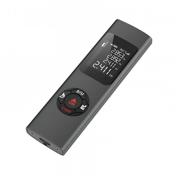 GJX Laser Distance Measure 131Ft, Digital Laser Tape Measure with Backlit LCD, Portable High Precision Range Finder for Construction, Real Estate and Home Renovation, Rechargeable