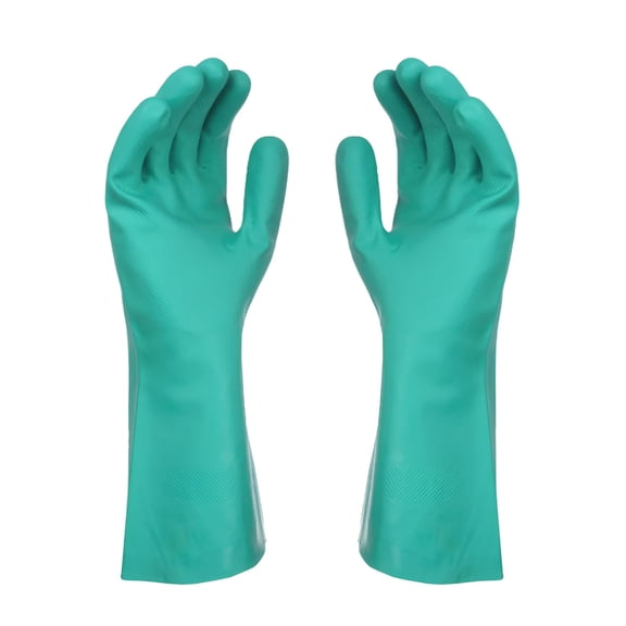 GJX Latex Chemical Resistant Gloves,Reusable Heavy Duty Long Rubber Gloves Dishwashing Gloves,Industrial Safety Gloves for Men,Waterproof Dishwashing Gloves for Hot Water,Gardening