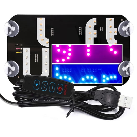 GJX Led Light Sign for Car Windshield,Adjustable Flashing Glow Display with Suction Cups,Usb Powered Car Interior Lights Pink and Blue,Car Interior Accessories for Window Decor Night Driving