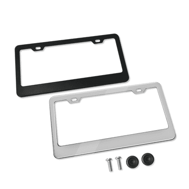 GJX License Plate Frames Stainless Steel License Plate Finely Polished License Plate Holder,Style1