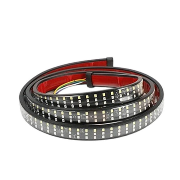 GJX Light Bar,Highly Visible Warning Function Tailgate Light Bar,Three-Color Light Flow Design Cool Streaming Light Effect Light Strips,White Red Yellow,60In