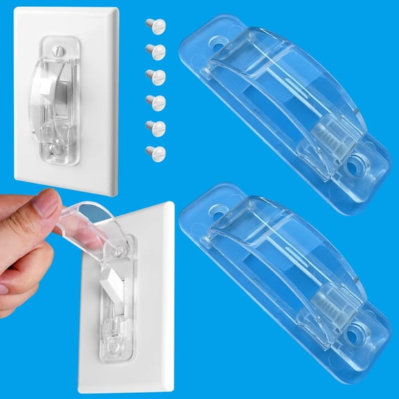 GJX Light Switch Guard Cover, 2 Childproof Wall Switch Guard Cover for Toggle Light Switch Protects Your Lights Or Circuits from Being Accidentally Turned on Or Off