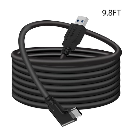 GJX Link Cable 9.8FT for Quest 1/2, USB C to USB 3.2 Gen 1 High Speed Data Transfer VR Headset Cable, Fast Charging Compatible with Quest VR and Gaming PC, 5Gbps No Lag Performance