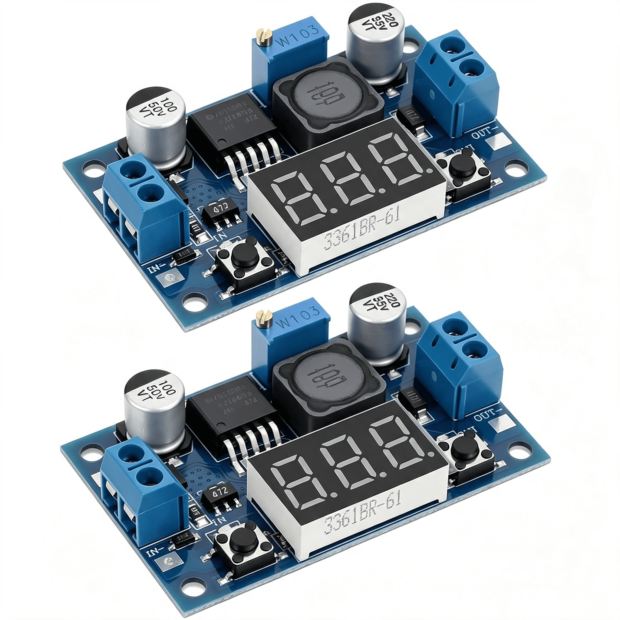 GJX Lm2596 Buck Converter Voltage Regulator Dc to Dc Buck Converter with Led Voltmeter Display Adjustable Board Module Power Supply Module Lm2596 Buck Converter