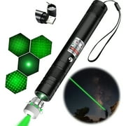 GJX Long Range Green Laser Pointer Laser Pointer High Power Pen Green Pointer Rechargeable for Hiking Cat Laser Toy Usb Charge Green Light