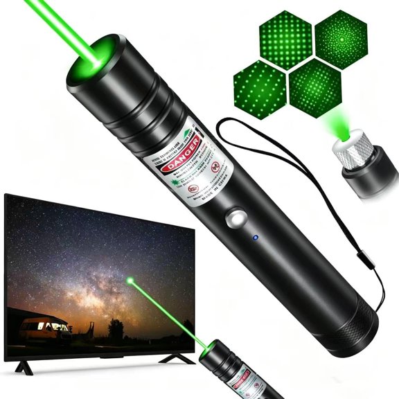 GJX Long Range Laser Pointer, Rechargeable Green Laser Pointer High Power for Presentations
