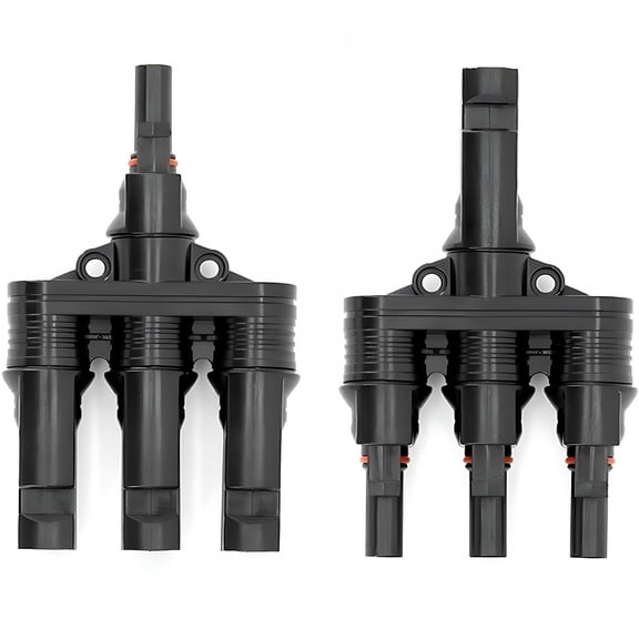 GJX MC4 Solar Panel Connectors, 50A 1000V IP68 Waterproof PV Branch T
