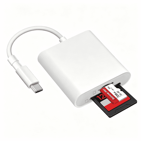GJX MFi Certified] SD Card Reader for iPhone iPad, USB C & Lightning Dual Interface Memory Card Reader, Digital Camera Adapter to iPhone, Trail Game Camera Viewer Supports SD/TF Card