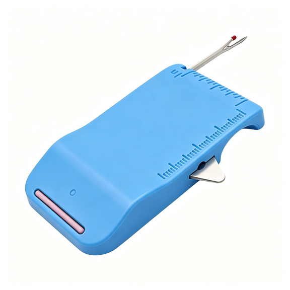 GJX Magnetic Seam Guide for Sewing Machine,With Scale&Seam Ripper,Multifunctional Seam Guide Ruler for Sewing Machine,Quilting Accessories Seam Guide for Sewing Machine(Blue)