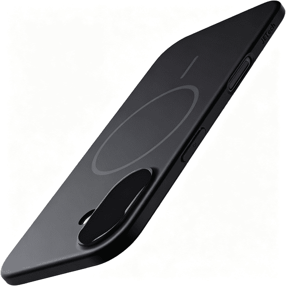 GJX Magnetic Slim Case for Iphone 16,Black|Compatible with Camera Lens ...