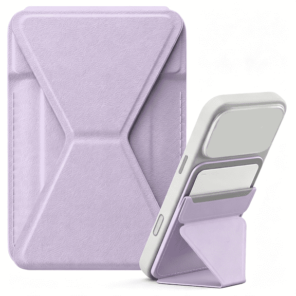 GJX Magnetic Wallet Stand Compatible with Iphone 17/16/15/14/13/12 Series,Angle Adjustment&Magsafe Compatible Phone Stand Adjustable Magsafe Phone Stand,Peony