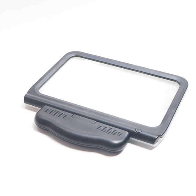 GJX Magnifier,Large Rectangular Handheld Magnifying Glass with 48 LED Lights,Magnifying Glass