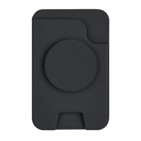 GJX for Magsafe Phone Grip, Compatible with Magsafe Wallet, Soft Magnetic Finger Grip, with 3 Card Holder for Iphone, Wallet Black Magnetic Wallet for Iphone Magsafe