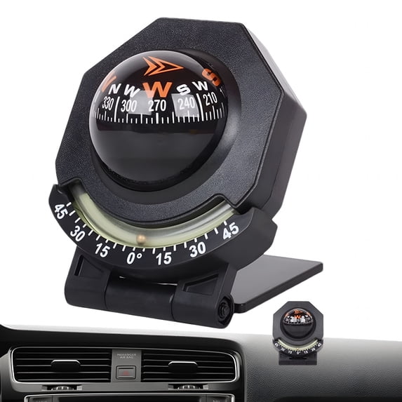 Compass 180 Program GJX Marine Compass for Boats | Glow-in-The-Dark Car Compass 180 Degree ...