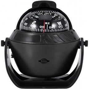 GJX Marine Compass with LED Light, Dashboard Boat Navigation Compass, Pivoting Explorer Compass for Car and Automotive, Black