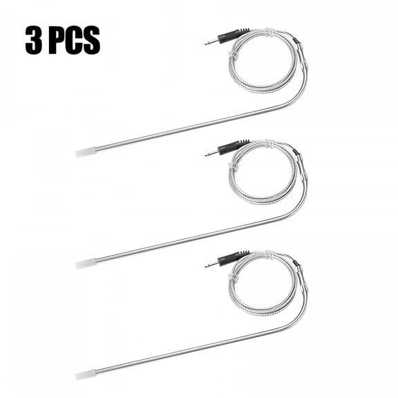 GJX Meat Probe,3Pcs Meat Grill Cooking Thermometer Probe Replacement Digital Cooking Food Meat Thermometer for All Dc Ports Parts Thermometer for Cooking