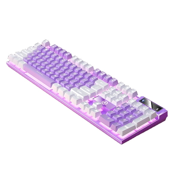 GJX Mechanical Keyboard, Liquid Silicone Floating Keys, Anti-Ghosting Wired Computer Keyboard for Windows