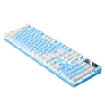 thumbnail image 1 of GJX Mechanical Keyboard Premium Liquid Silicone Construction Mechanical Floating Keyboard Thickened Base Plate Computer Keyboard for Windows Blue&White, 1 of 4