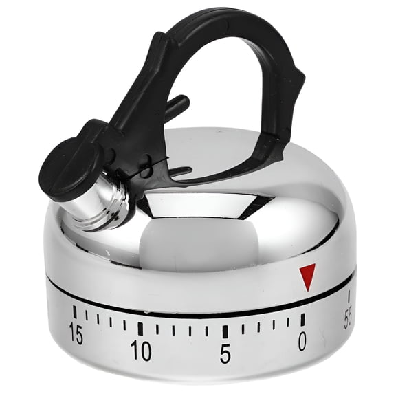 GJX Mechanical Kitchen Timer Novelty Kettle Shaped Timer 60-Minutes Manual Timer Countdown Timer For Classroom Study And Cooking
