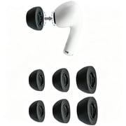 GJX Memory Foam Replacement Earbud Tips for Airpods Pro 1 & 2 | Ultimate Comfort,Secure Fit,Superior Noise Isolation | Anti Slip,Prevent From Falling Out | Black S/M/L 3 Pairs