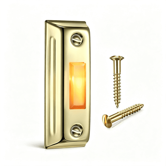 GJX Metal Lighted Doorbell Push Button,Wired Doorbell Switches,Gold|Heavy Duty Led Lighted Wall Mounted Doorbell Push Buttons for Home Universal Garage Door Opener Switch,Property in Copyright