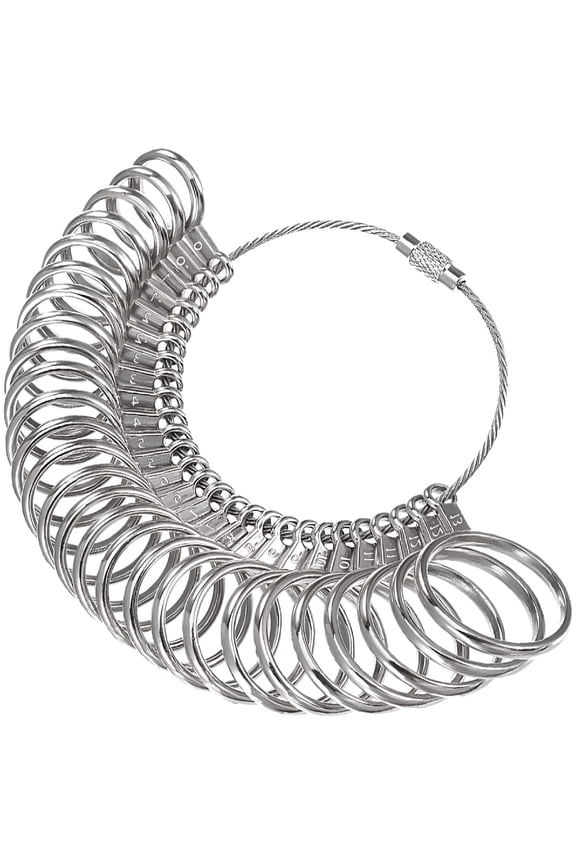 Metal Ring Sizer Measuring Tool with Magnifier,Clear and Intuitive Reading,Metal Ring Gauge,1-13