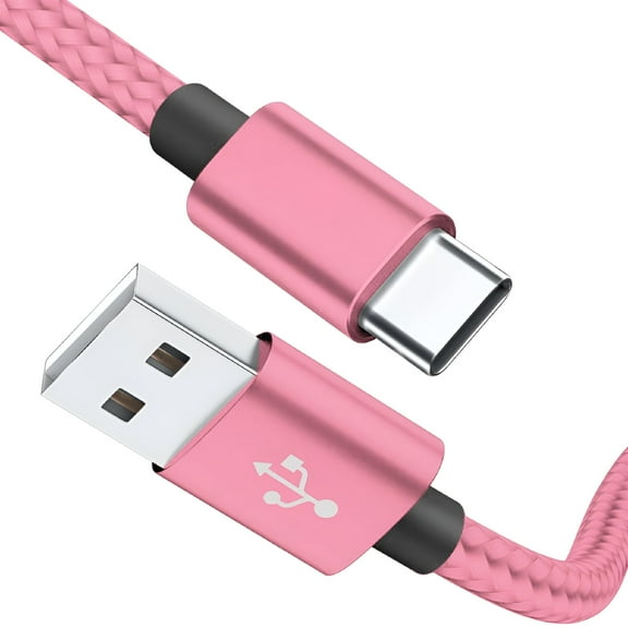 GJX Micro USB Charger Galaxy S7/S6/S5/S4/S3/S2, Old Android Phones, Data & Sync Charging Cord, Micro USB 2.0 , HTC, Motorola, Nokia, MP3, GPS, Tablets, Universal, Pink, 6FT
