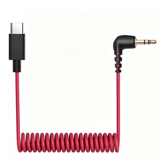 GJX Microphone Adapter Mic Cable for Wireless Pro / Usb C to 3.5Mm Coiled Cable for / / / / Duo Dac Android Iphone 15 17 Pro 16E 15 Plus Phones