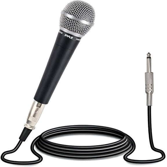 GJX Microphone,Dynamic Cardioid,Xlr Cable Included,Unidirectional,Rugged Construction,Built-In Pop Filter,Perfect for Stage&Studio,High Gain,Ultra-Wide Frequency Response,15Ft Cable
