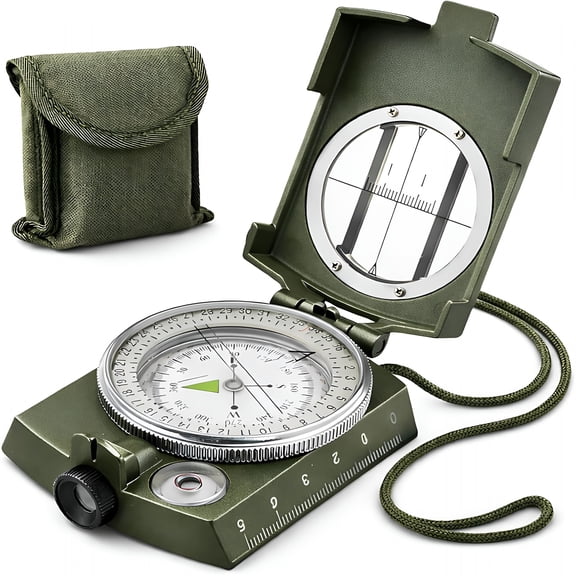 GJX Military Compass,Hiking Compass for Survival-Water-Resistant Outdoor Direction Finder(Metal)
