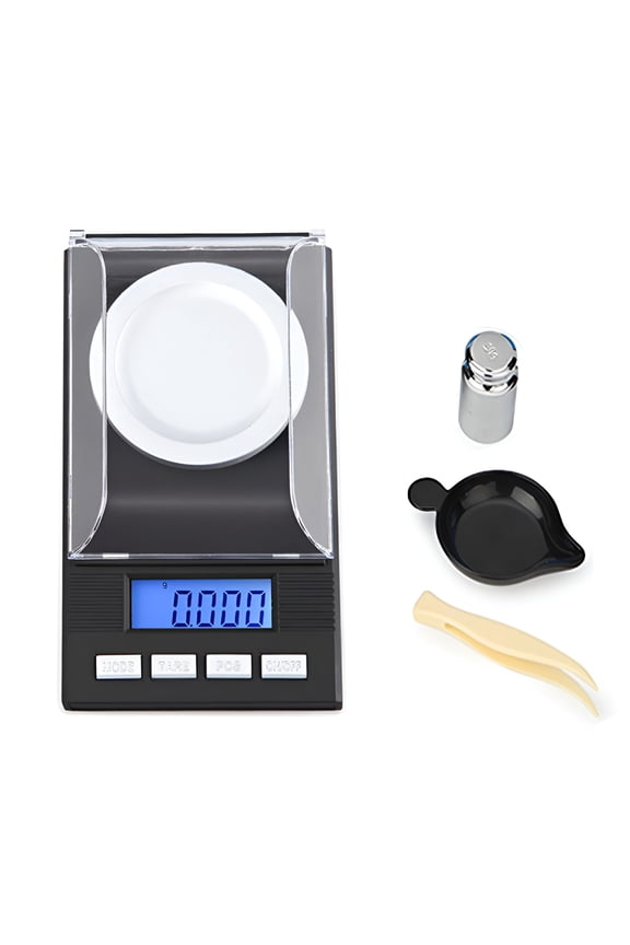 Milligram Scale 50G/0.001G High Precision Mg Scale, Portable Jewelry Scale .001 Gram Accuracy, Powder Scale, Digital Miligram Scale for Powder Medicine with Tray/Tweezers/Calibration Weight