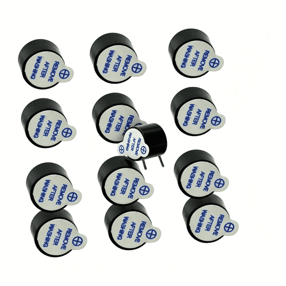 GJX Mini Active Piezo Buzzers Electronic Buzzer Alarm Sounder Speaker Beep Tone Dc5V 15Pcs, Fit for Computers Printers Electronic Components 12X9.5Mm