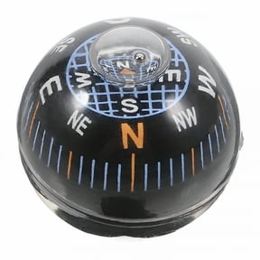 GJX Mini Car Compass for Dashboard Ball Compass for Car Automotive Dashboard Mini Compass for Kids Hiking and Motorcycle Black