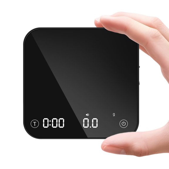 GJX Mini Coffee Scale with Timer Automatic, 0.1G/2000G Rechargeable Precision Espresso Scale