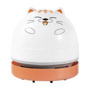 GJX Mini Desktop Vacuum Cleaner Cute Portable Table Dust Sweeper Cartoon Vacuum Battery Operated for Cleaning Dust Crumbs Hairs Scraps for Keyboard Home School Car Kids Gifts