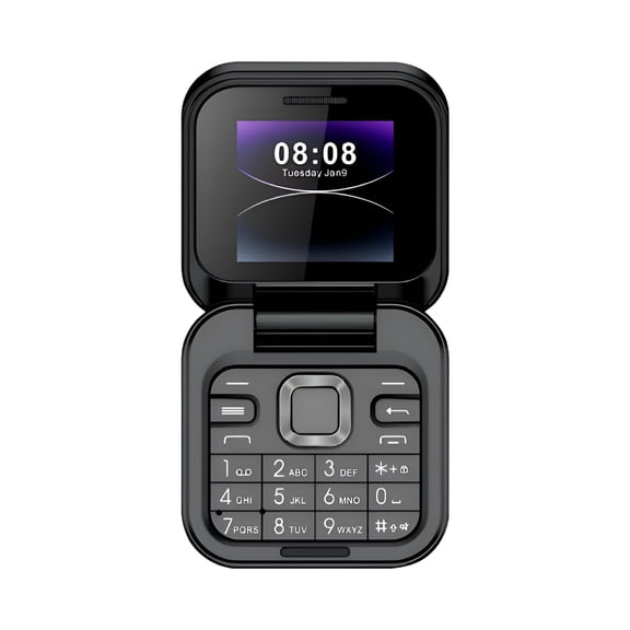 GJX Mini Flip Phone for Seniors,2 Sim Card Unlocked 2G Gsm Cell Phone with 1.44".Flip Phones for Seniors