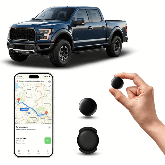 GJX Mini Gps Tracker for Vehicles  Hidden Car Tracker Device,Real-Time Gps Tracking for Kids,Car,Pets,No Monthly Fee,Works with Find My,Vehicle Locator,No Sim Required